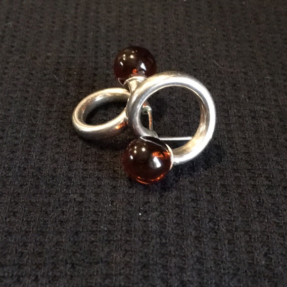 Silver corkscrew post earrings with orb detail - Picture 3 of 8